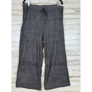 Barefoot Dreams Cozychic Ultra Lite Culottes Crop Lounge Pant Gray XL